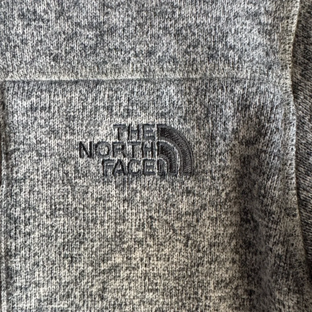 The North Face Sweater Fleece Full Zip Jacket Outdoor Hiking Heathered Brown S